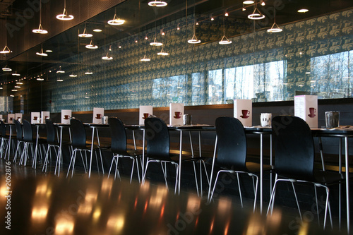 Cuadro en lienzo interior of modern restaurant cafe