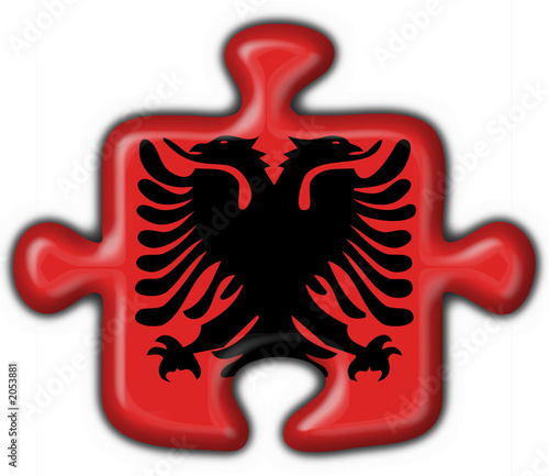 bottone puzzle albanese - albania flag