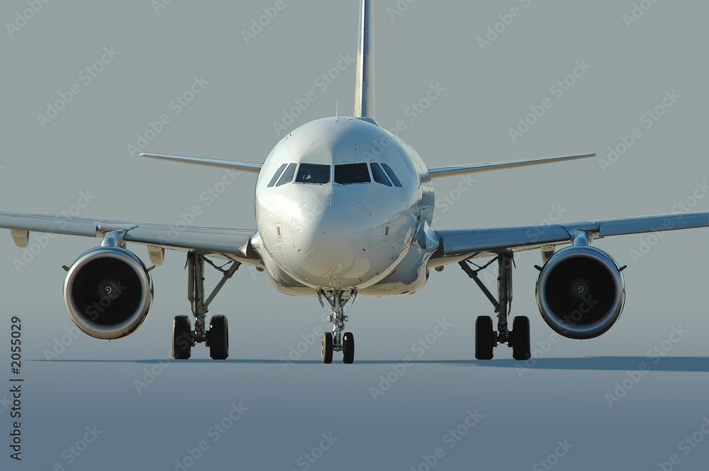 Fototapeta premium commercial airliner taxiing at the airport