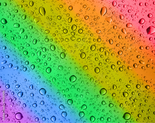 rainbow water drops