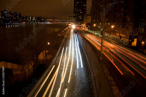 urban traffic at night