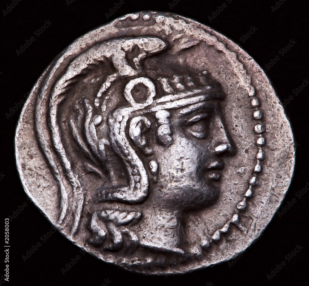 greek silver coin athens