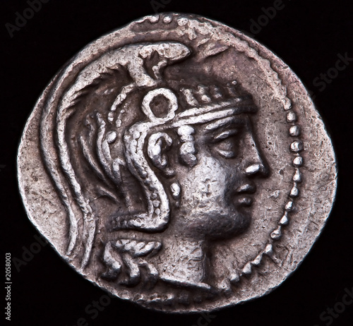 greek silver coin athens