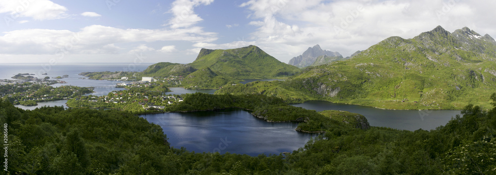 fjord iles lofoten - panoramique