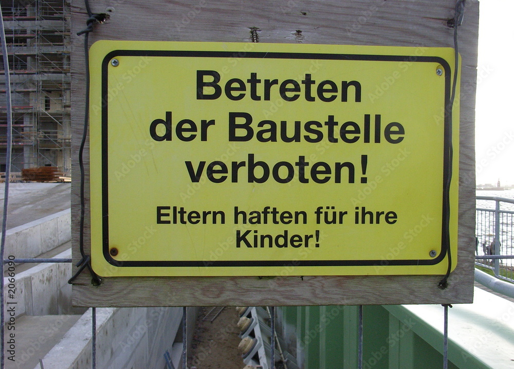 verbotsschild baustelle