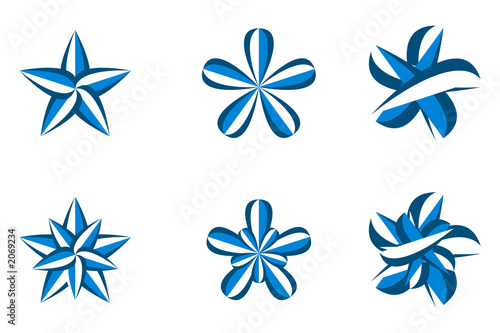 blue star shaped dingbats photo