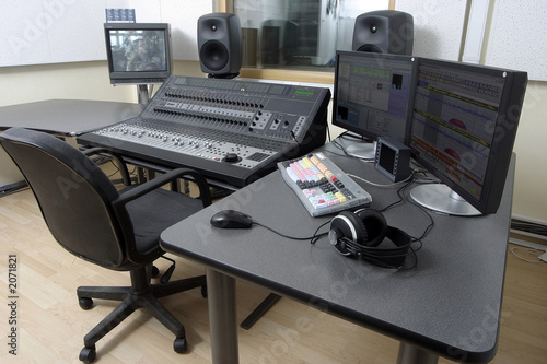 sound editing unit in action