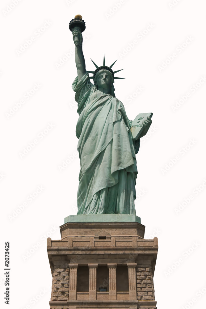 Fototapeta premium isolated statue of liberty national monument, nyc