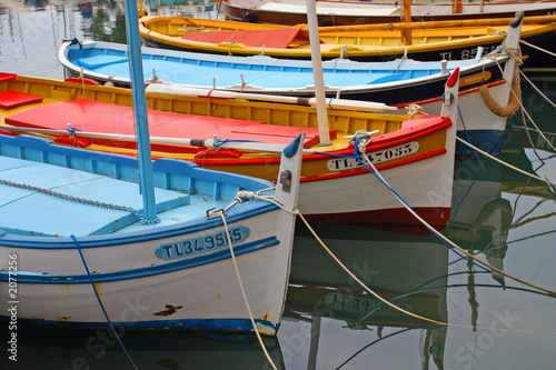 colored boats photo