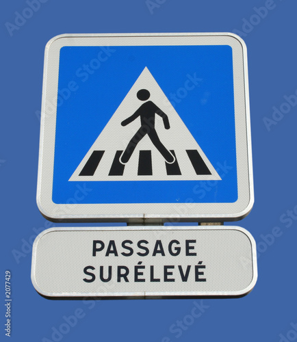 french pedestrian crossing sign