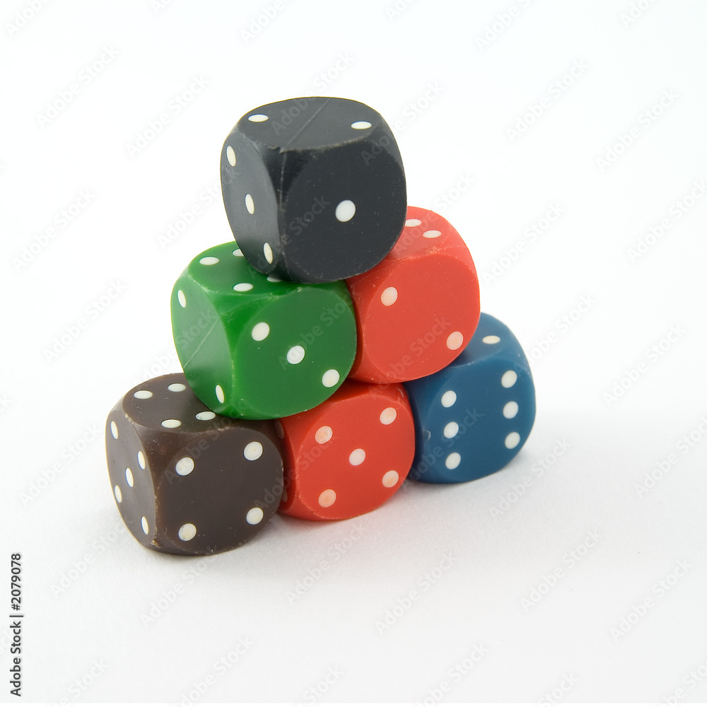 plastic cubes. plastic cubes.