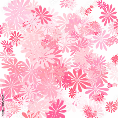 pink flowers art