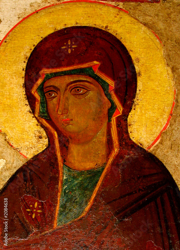 madonna, holy mary, head, icon close-up