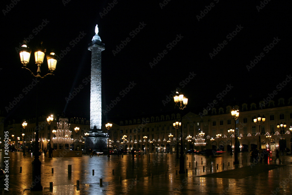 Fototapeta premium place vendôme la nuit - paris