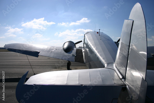 vintage airplane - tail view