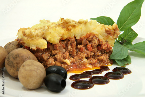 rudolf pie with bacon bits