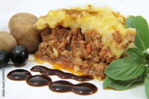 rudolf pie with bacon bits