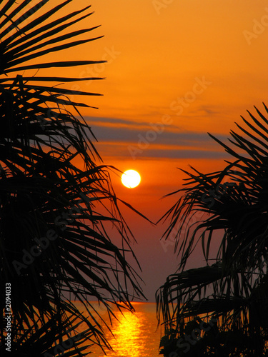 sunset in the sochi