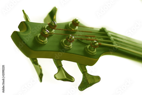 manche de guitare vert photo