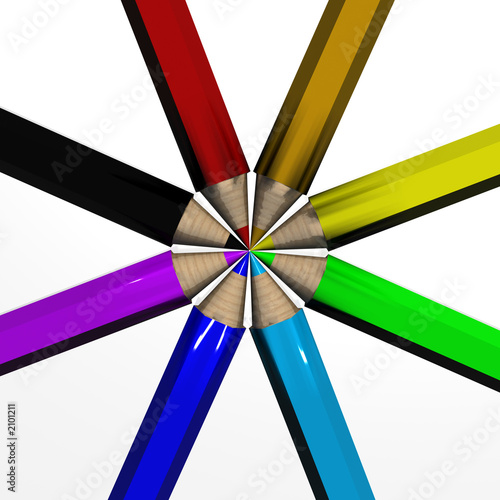 set of color pencils. the 3...