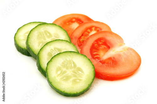 cucumber and tomatoes