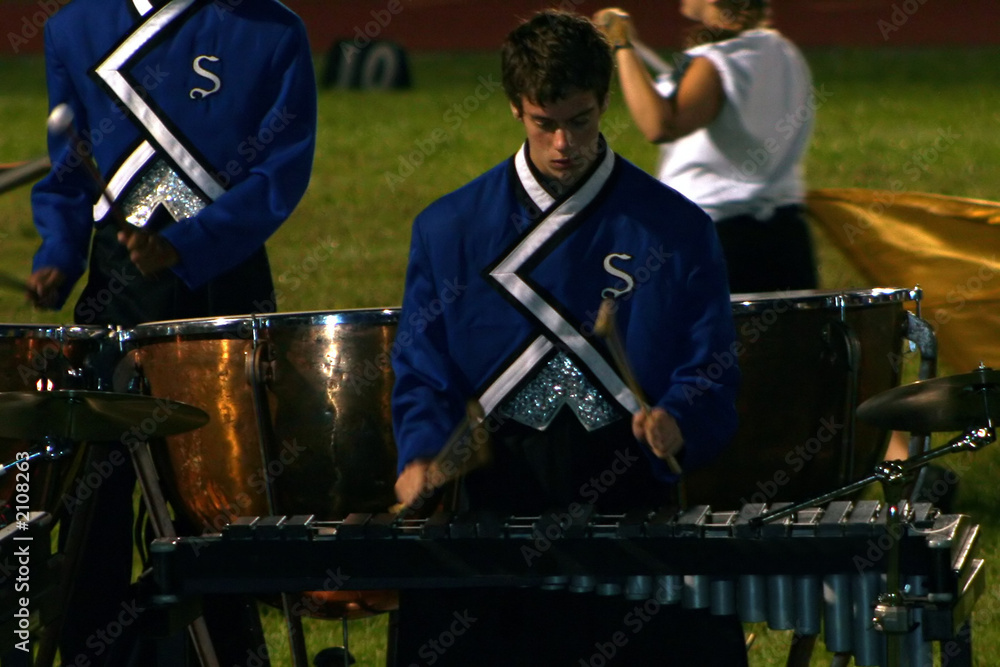 Fototapeta premium marching band field percussion