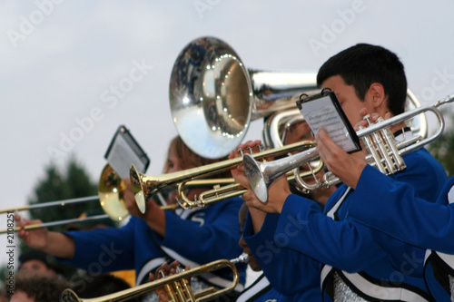 marching band in the stands