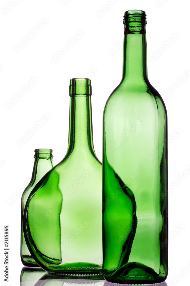 three green bottles