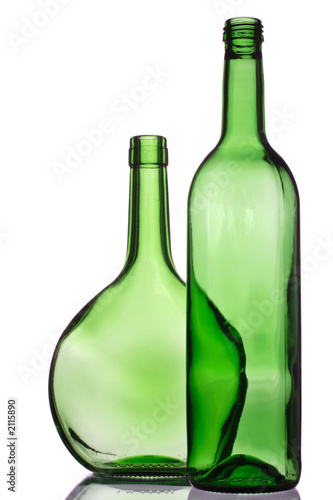 two green bottles