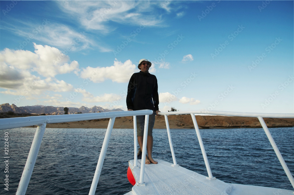 man on the sailing boat