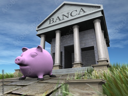 banca con porcellino - visuale b photo