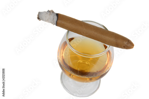 brandy sniffer and cigar