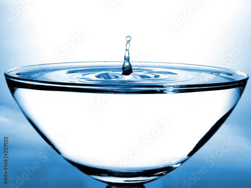 splash on cup of water