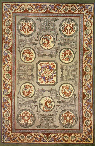 traditional textile and carpet pattern prints