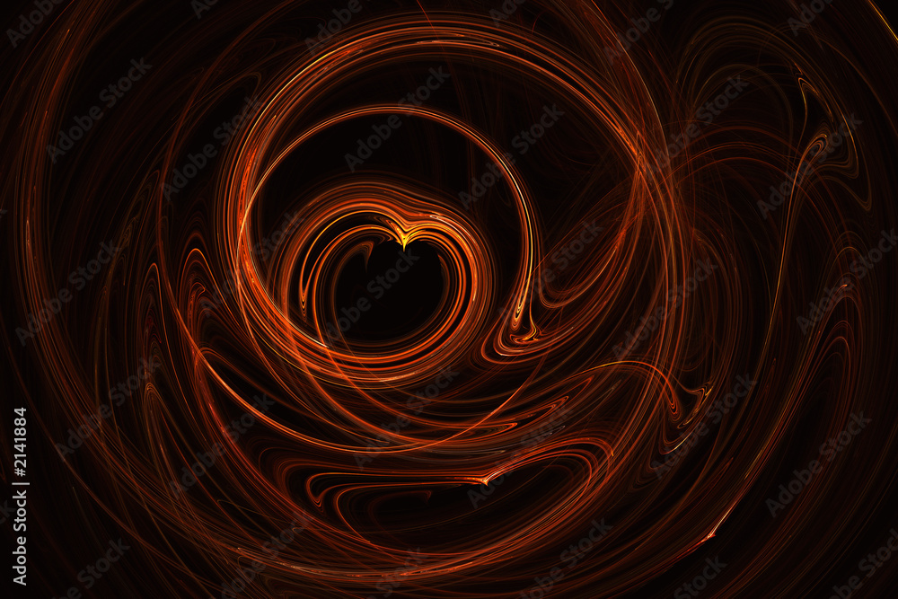 Obraz premium heart fractal flame