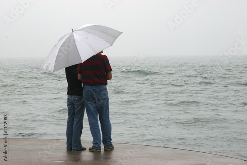 couple under umbrella