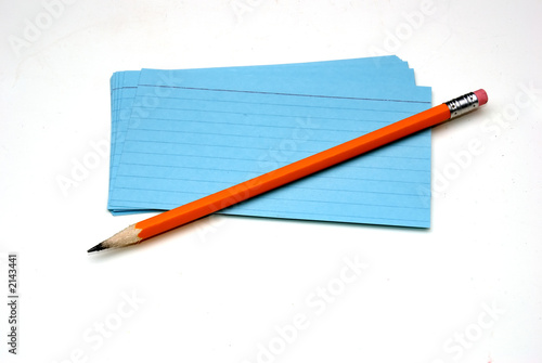 pencil and notecards