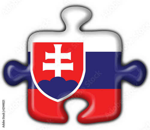 Photo bottone puzzle slovacco - slovakia button flag