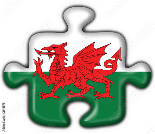 bottone puzzle gallese - wales button flag