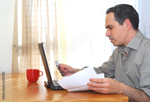 man with laptop photo