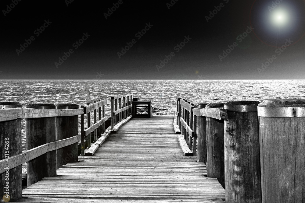 Fototapeta premium steg bei nacht