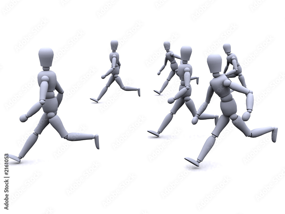 3d people running 3d people running