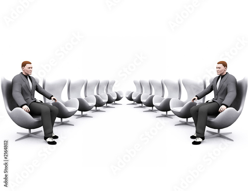 chairs and businessman