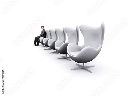 chairs and businessman