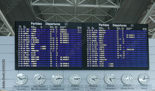airport departure board information