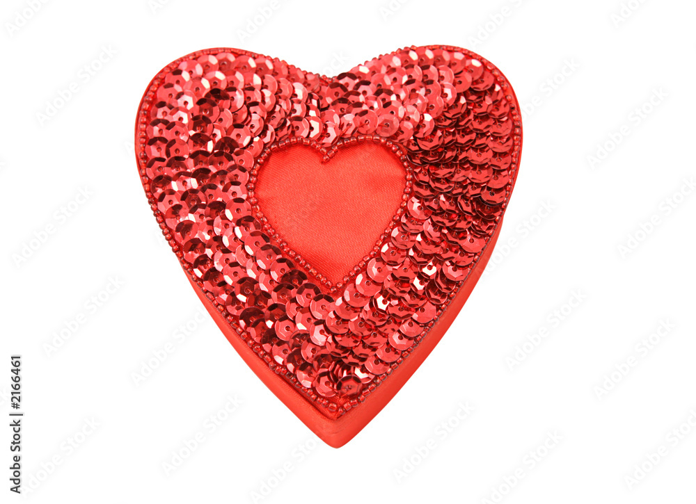 red heart-shaped box with path