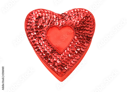 red heart-shaped box with path