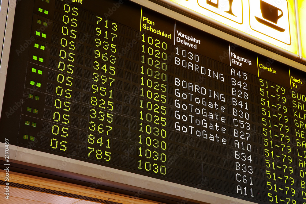 Fototapeta premium arrival-departure board