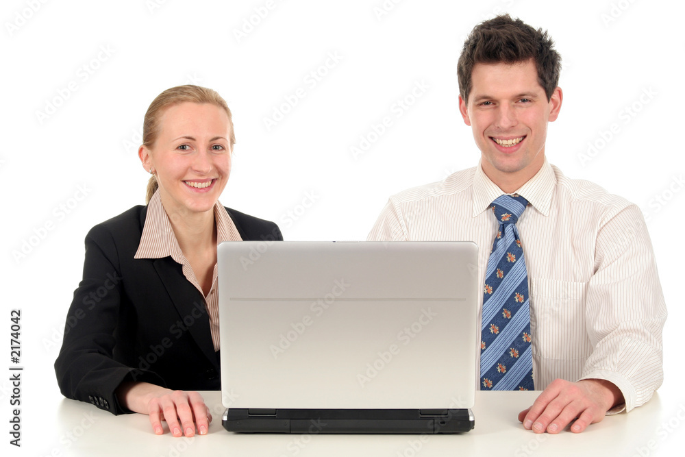 business couple with laptop business couple with laptop