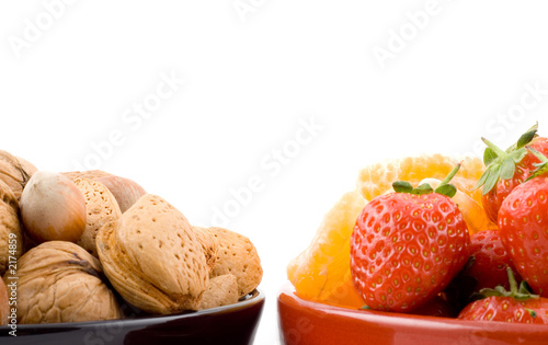 Wallpaper Mural half bowl with mixed fruits and nuts Torontodigital.ca